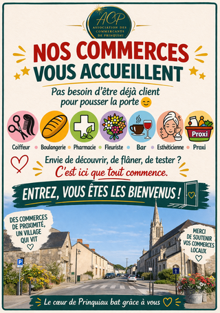Les commerçants de Prinquiau vous accueillent